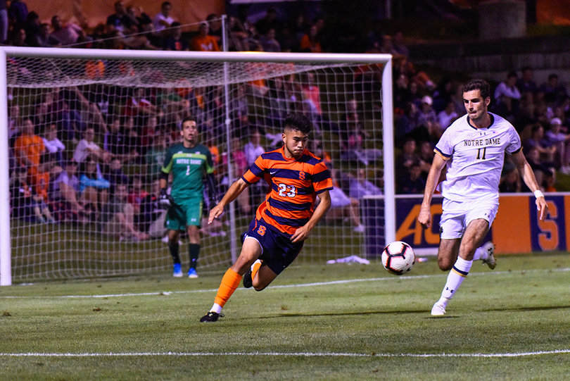 Ryan Raposo led the Orange in shots, with four, all on target. 