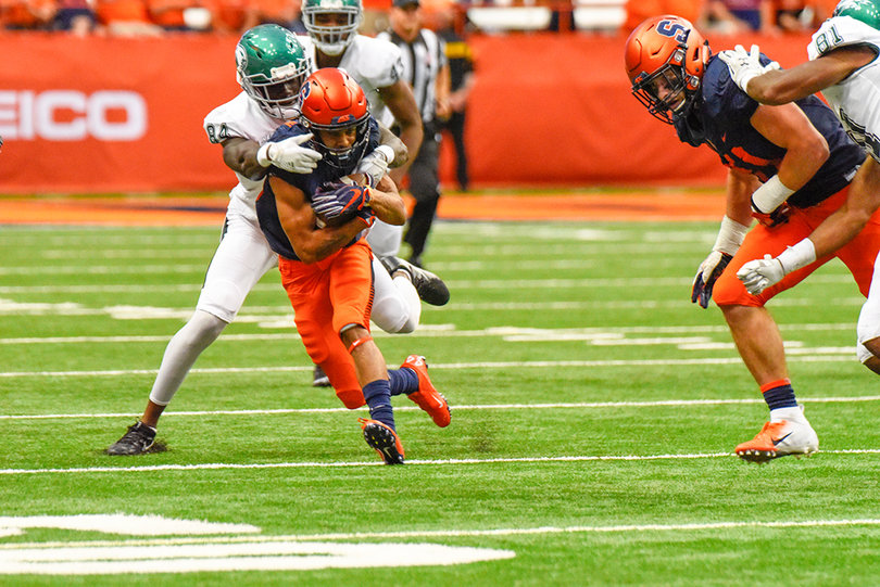 SU wasn't slowed often. It scored in the first 3:13 of the game and scored again two minutes later.