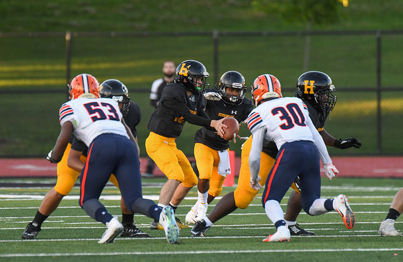 When Alex Doughty was in the game at quarterback, Henninger ran a lot of option sets.