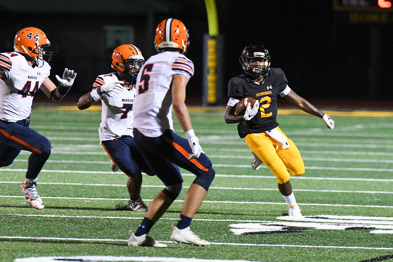 Elijah Underwood carried the ball three times for Henninger and caught five passes. 