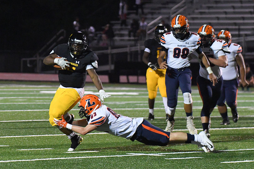 Myquell Brown had the most rushes for the Black Knights, picking up 58 yards on 15 carries. 