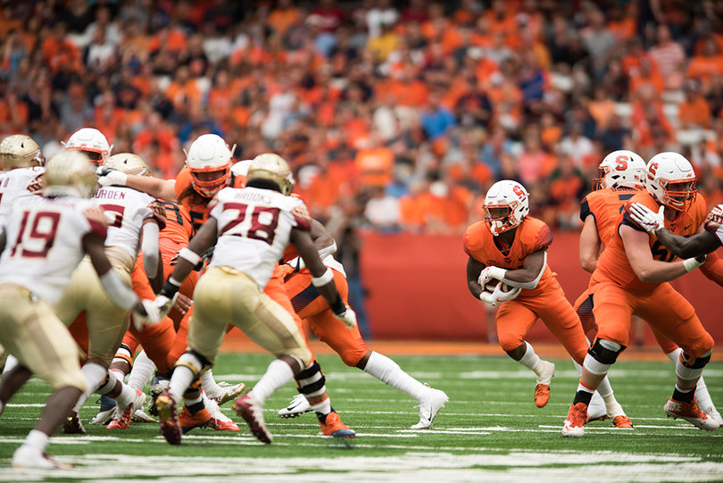 The Orange scored two of its three touchdowns via the ground game. 