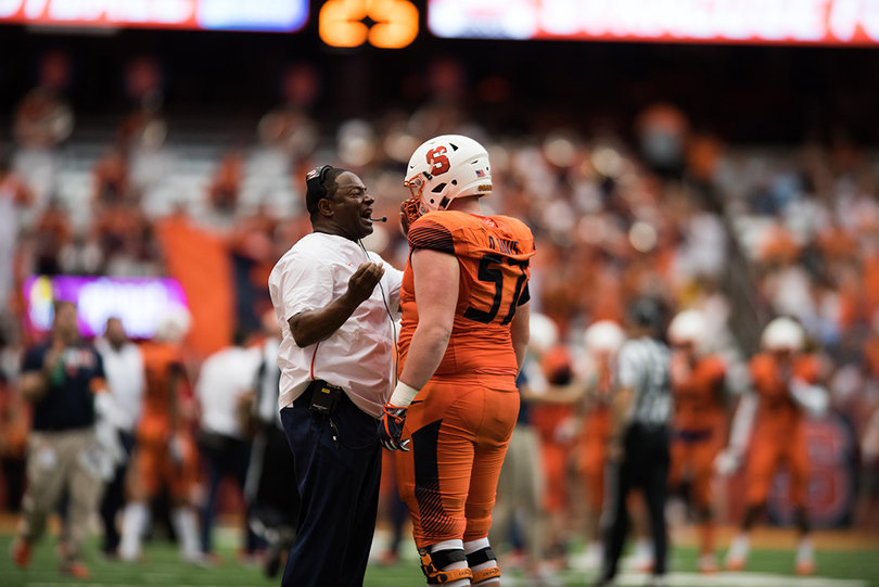 After the game, Babers led a "who's house" chant in the locker room. 
