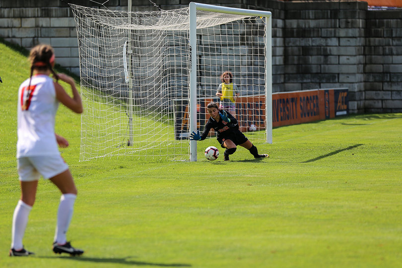Proulx saved eight shots in addition to the four goals she allowed. 
