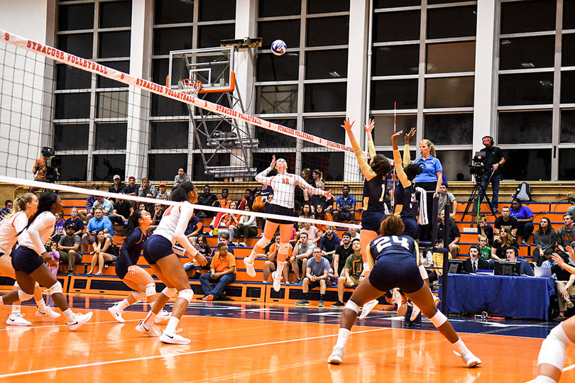 Across the three sets, Syracuse finished with 40 kills.
