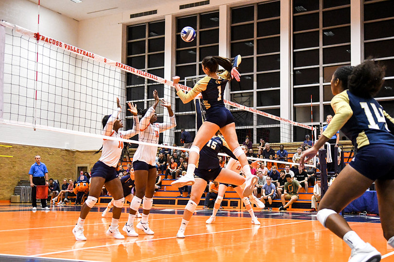 Kodie Comby was second on Georgia Tech with seven kills in the match. 