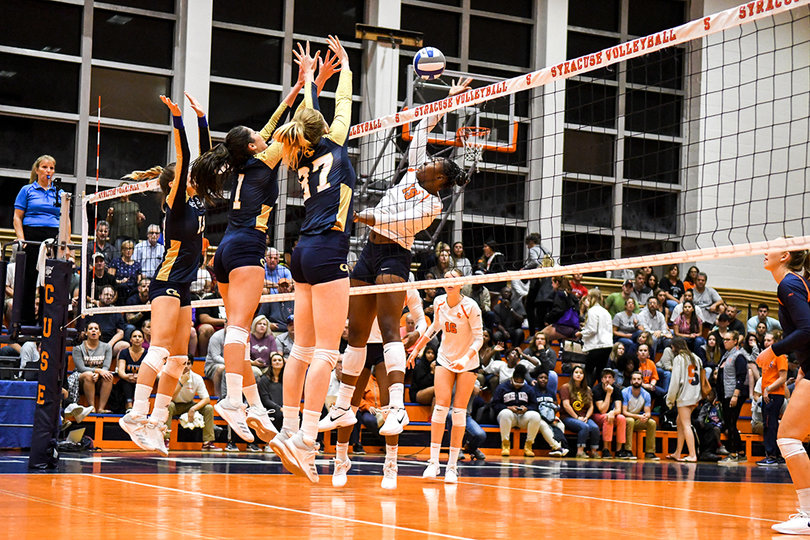 Santita Ebangwese finished with eight kills for the Orange.
