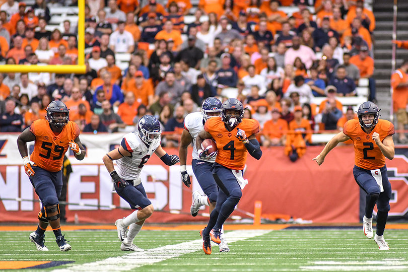 Dontae Strickland had a 51-yard run on one of SU's four first-quarter scoring drives.