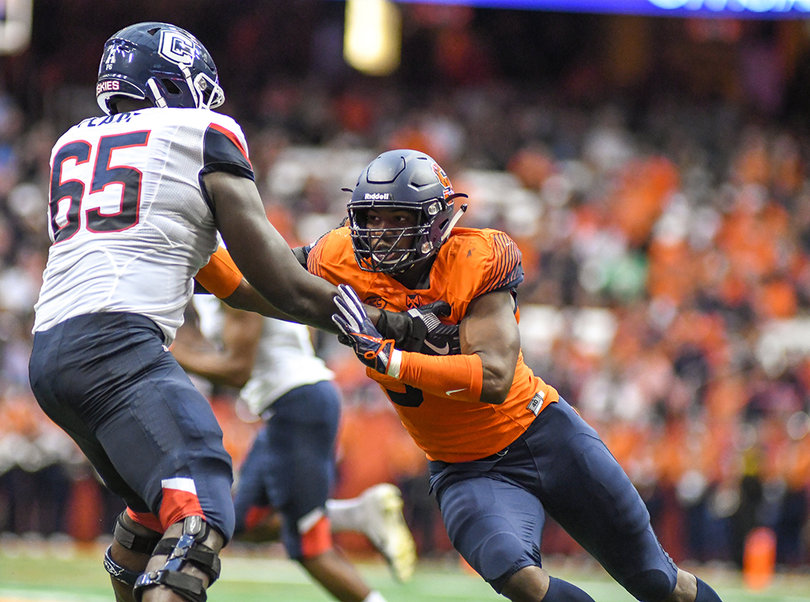 SU's defensive line had a season-high six sacks, led by Alton Robinson's three. 