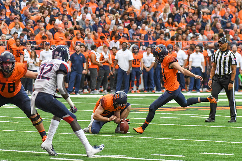 Andre Szmyt was a perfect 3-for-3 on field goals and made all six extra points. 