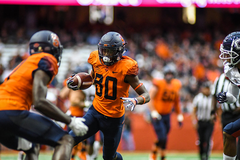 Taj Harris had two receptions for 35 yards.