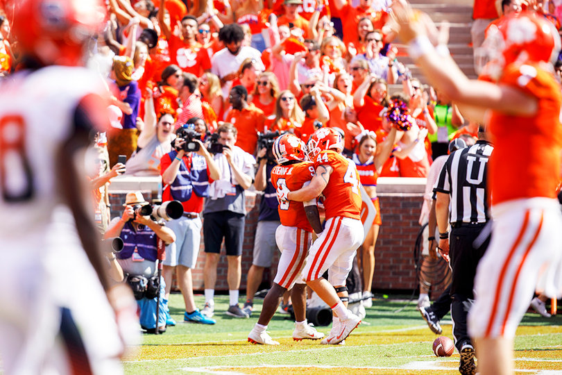 Etienne scored three times for Clemson.