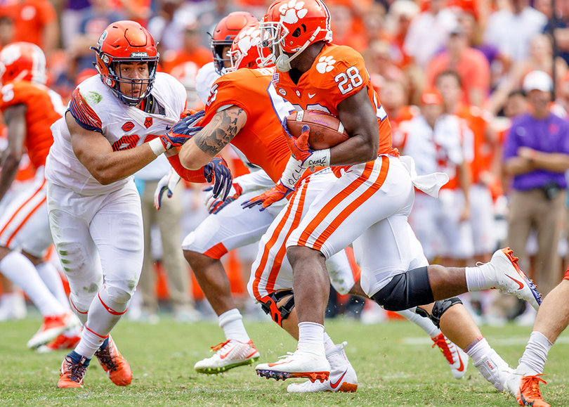 Tavien Feaster added 44 yards on the ground.