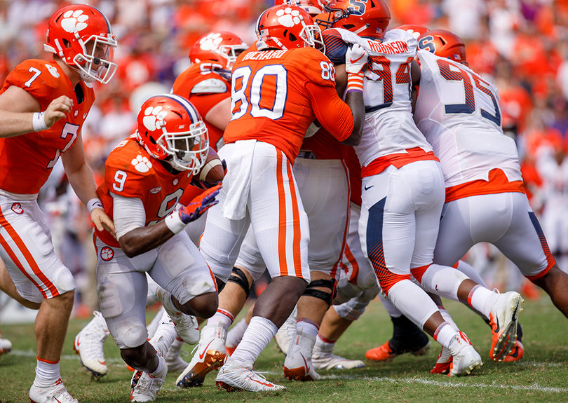 Syracuse's defensive line stopped putting pressure on the interior of Clemson's line.