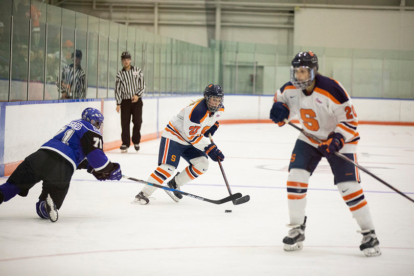 Victoria Klimek (No. 27) enters her sophomore season with eight goals on 72 career shots. 