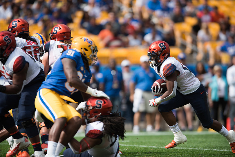 Three of Syracuse's four touchdowns came on the ground. 