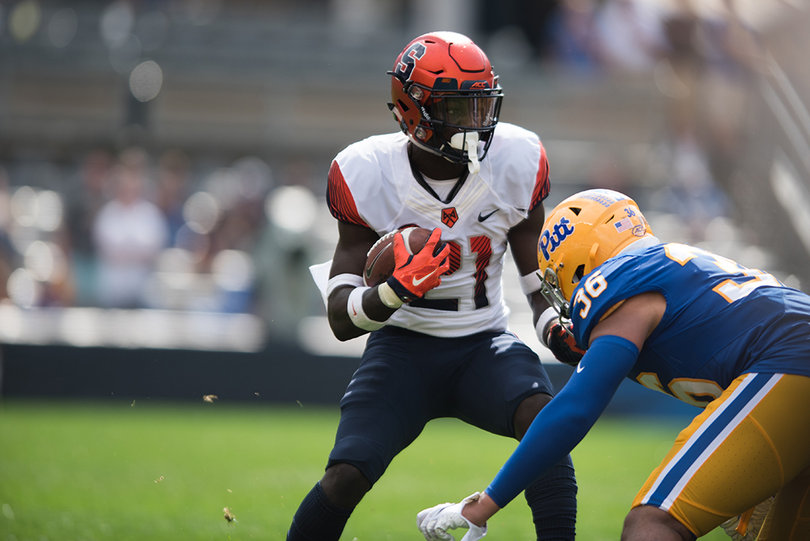 Trill Williams returns a punt. 