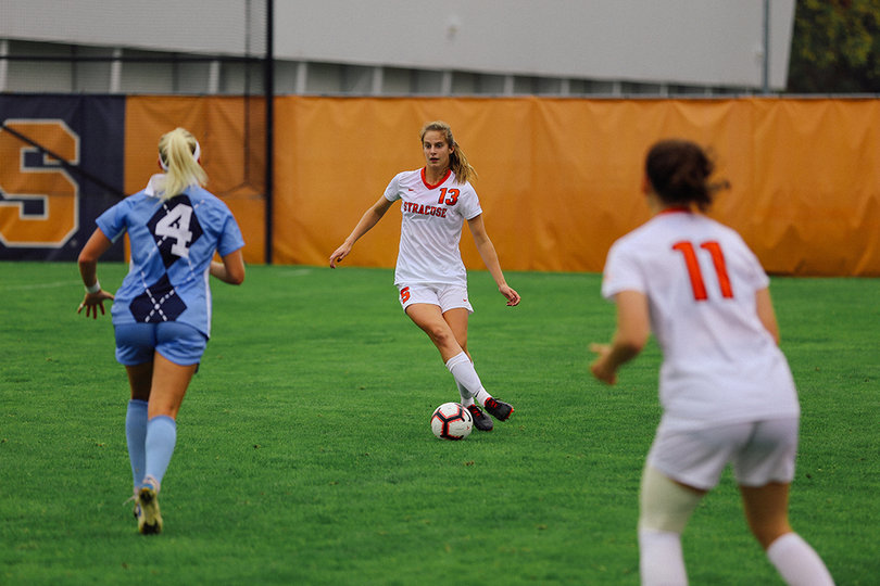 Shannon Aviza was part of the Syracuse defense that allowed four goals in the final 25 minutes. 