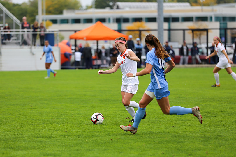 SU was outshot by the Tar Heels, 29 to 5.