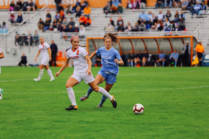 Kate Donovan didn't receive much service as UNC dominated possession in the Orange half.