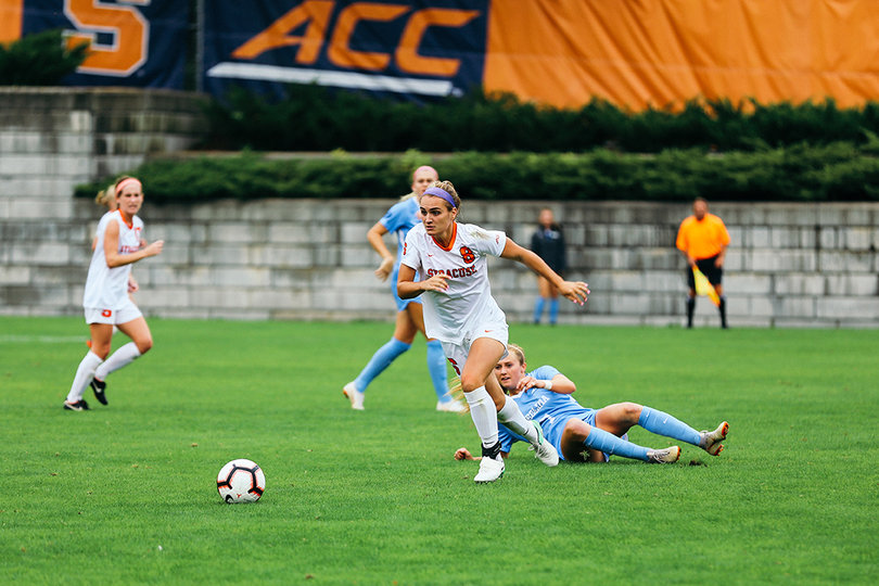 UNC committed more fouls than the Orange, out-fouling SU 8 to 6. 