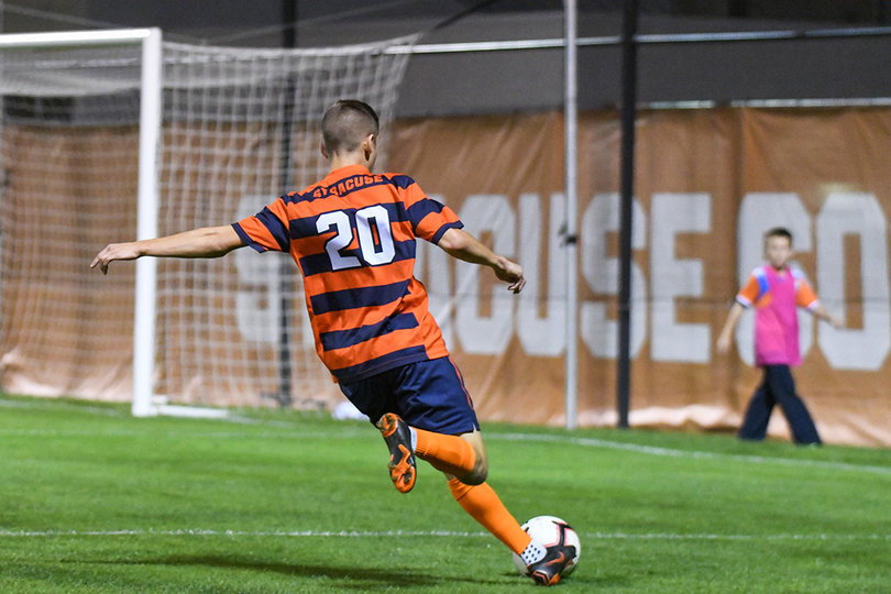 Hilli Goldhar fires a shot toward the goal.