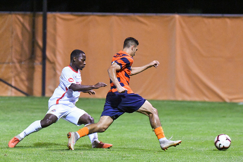 Ferrin evades a defender.