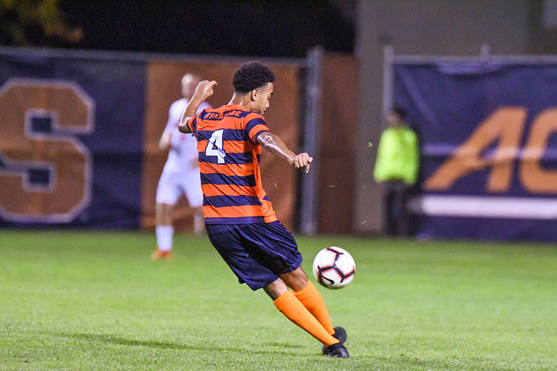 Djimon Johnson played a vocal role on the defense, a place he’s settled into as other players on SU move up.
