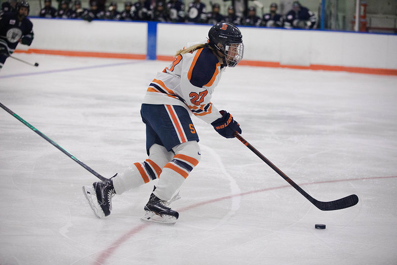 Victoria Klimek rifled a shot in each period. 
