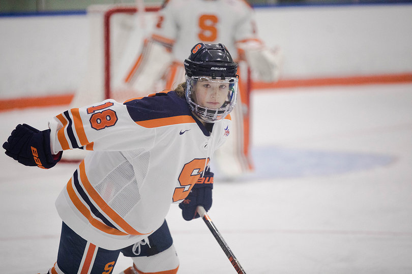 Junior Allie Olnowich saw minutes at defense. 