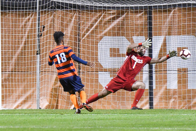Julio Fulcar scored his first collegiate goal for the Orange in the second half.