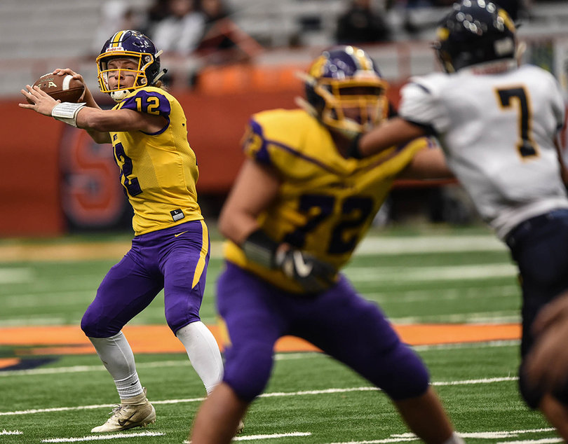 Herringshaw's longest pass went for 38 yards to Ernst. 