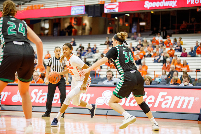 Kadiatou Sissoki scored nine points in SU's win.