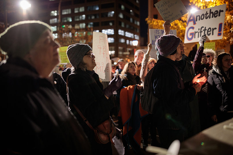 Protesters also called on Rep. John Katko (R-Camillus) to stand in defense of the Robert Mueller investigation following the ousting of Jeff Sessions as United States Attorney General.