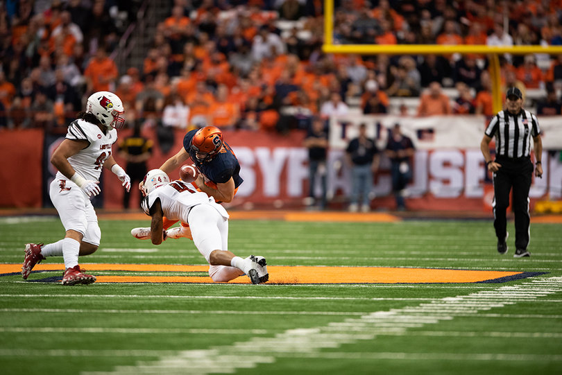 Dungey carried the ball the most times for Syracuse, rushing 16 times in all.