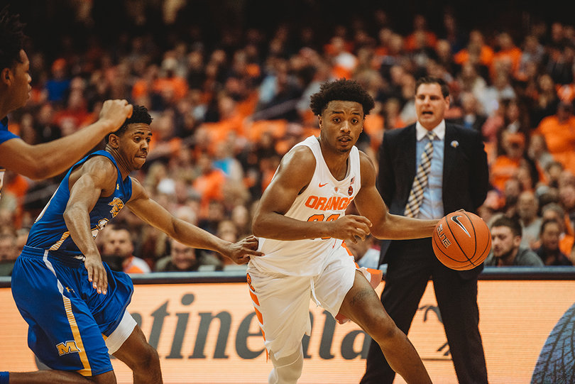 Syracuse led 36-30 at the break.