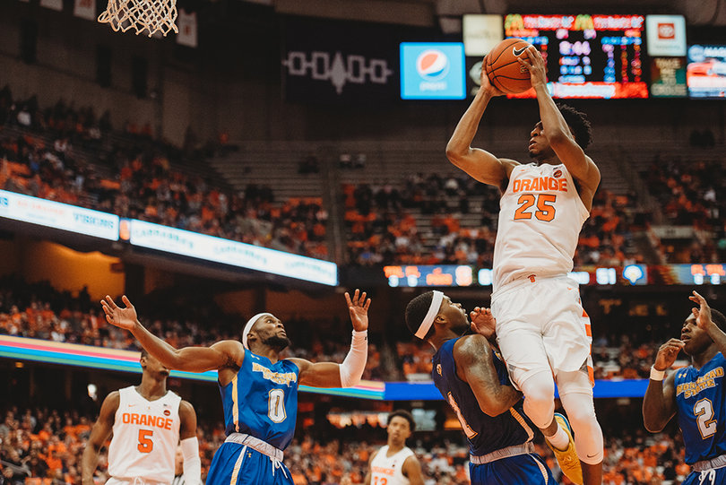 Battle displayed an ability to knock down both open shots and shots with a hand in his face. 