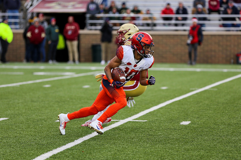Sean Riley broke through the defense for a long score early in the game.