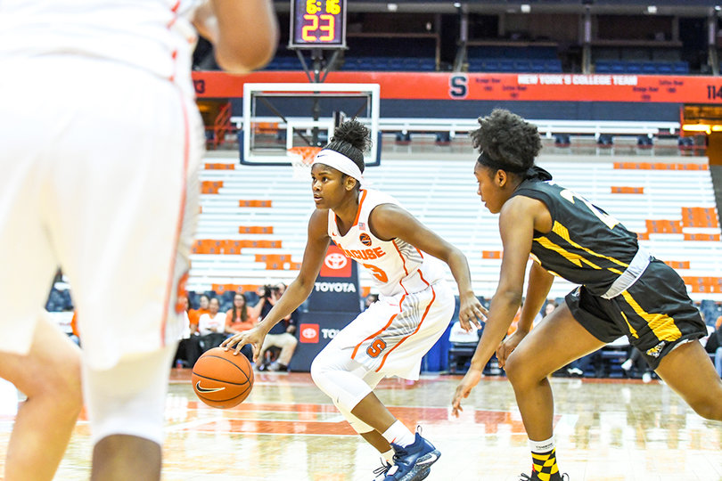 Maeva Djaldi-Tabdi made 7 field goals against Towson, the most of any SU player.