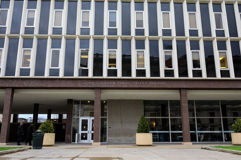 The official swearing was at the John C. Dillon Public Safety Building in downtown Syracuse. 
