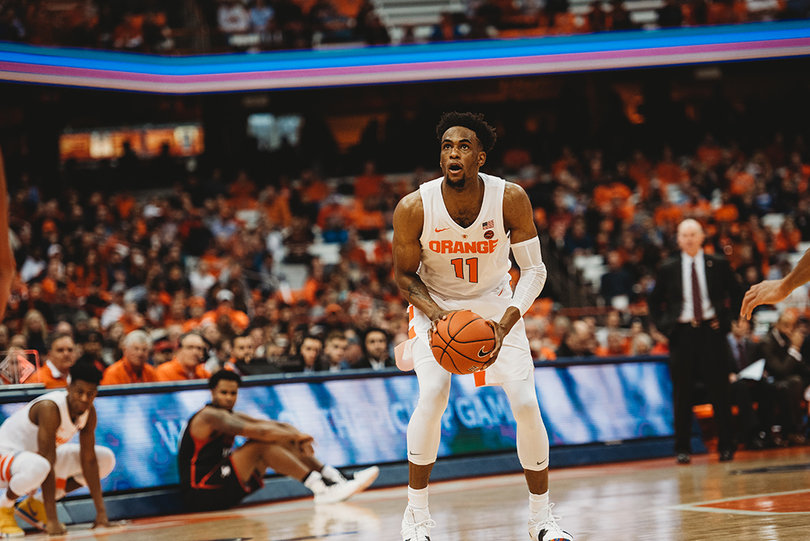Brissett lines up for a free throw.
