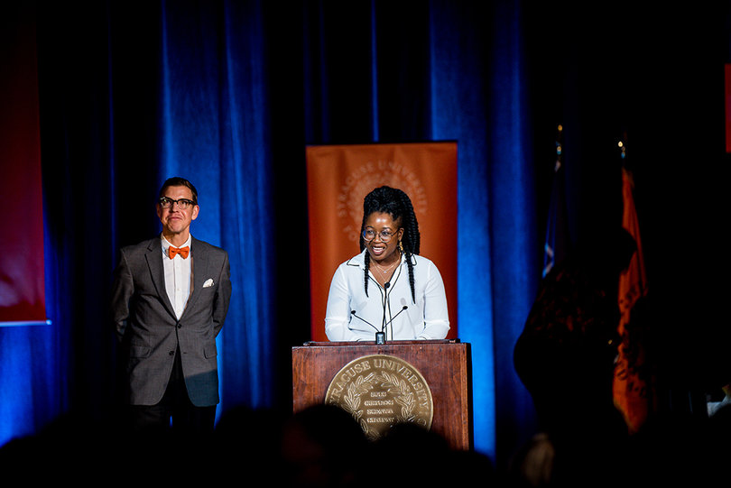 The co-chairs of the celebration were Deresha Hayles, a senior in the College of Arts and Sciences, and Brian Konkol, the dean of Hendricks Chapel. 