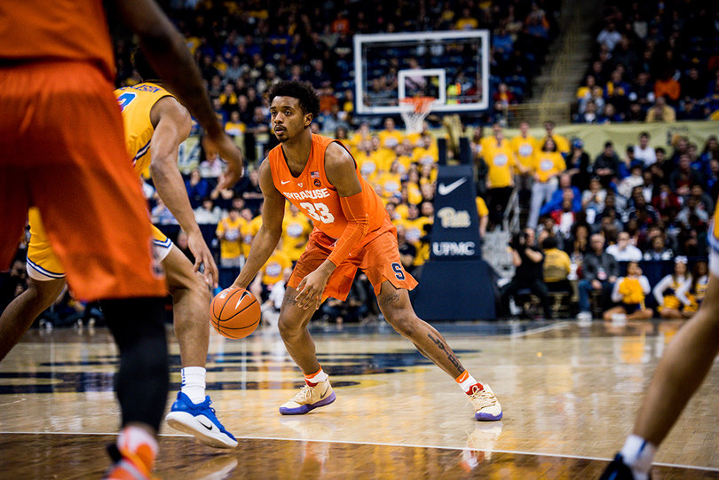 Elijah Hughes had five points and two assists in 27 minutes. 