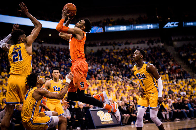 Brissett lofts a floater in traffic.