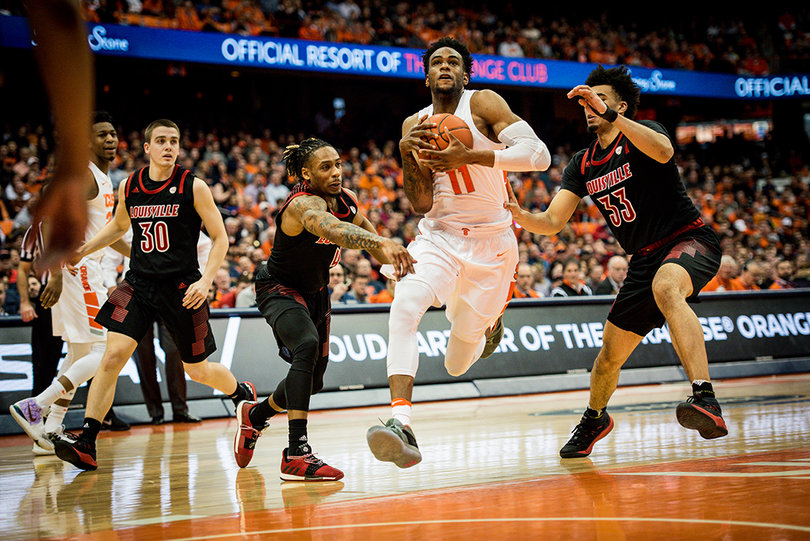Brissett plowed through the Louisville pack-line defense and drew a foul. The Orange shot 14-for-16 from the line. 