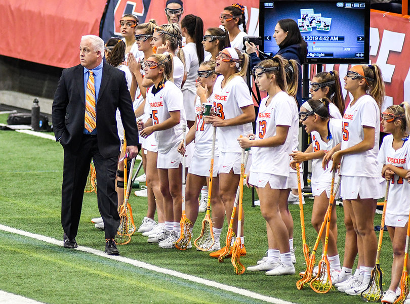 SU's bench was very vocal during the game, often chanting "defense" and "chuck" for Hawryschuk.