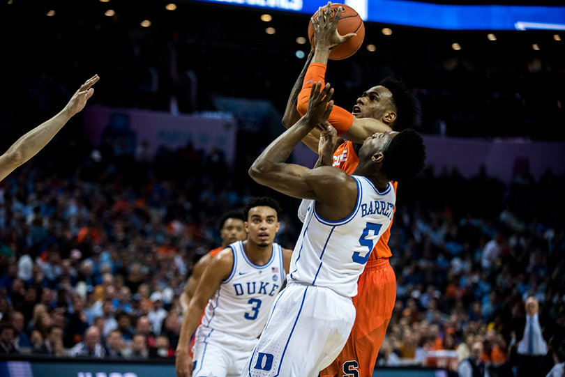 Elijah Hughes, a junior forward, scored eight points and had five rebounds.