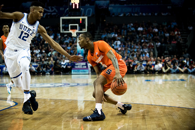 Freshman point guard Jalen Carey had one rebound and two points. 
