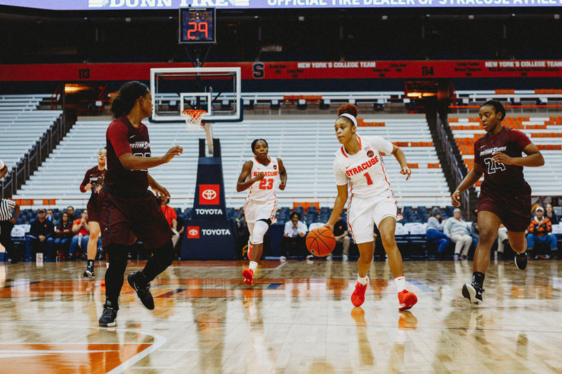 Taleah Washington chipped in six points over eight minutes, sinking consecutive 3-pointers in the second quarter.