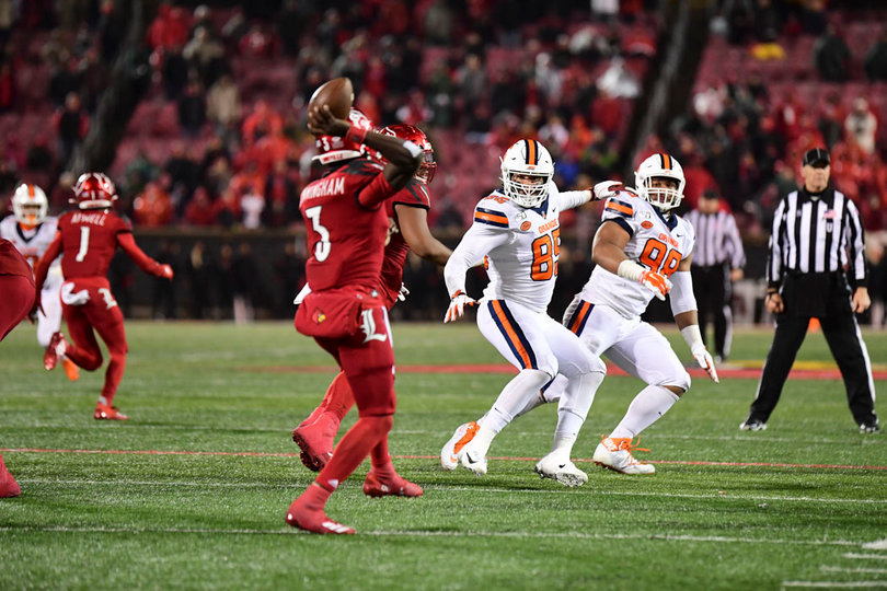 Louisville quarterback Micale Cunningham threw for a career-high five touchdowns. 